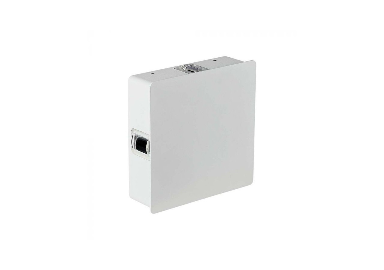 Applique Murale 4W Corps Blanc Carré IP65 Blanc Chaud