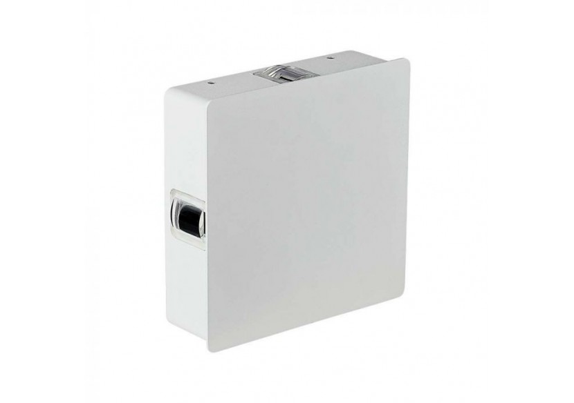 Applique Murale 4W Corps Blanc Carré IP65 Blanc Naturel