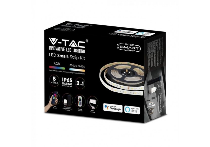 Bande Lumineuse LED 28W 5050/54 RGB + 3 en 1 IP65 Alexa Smart