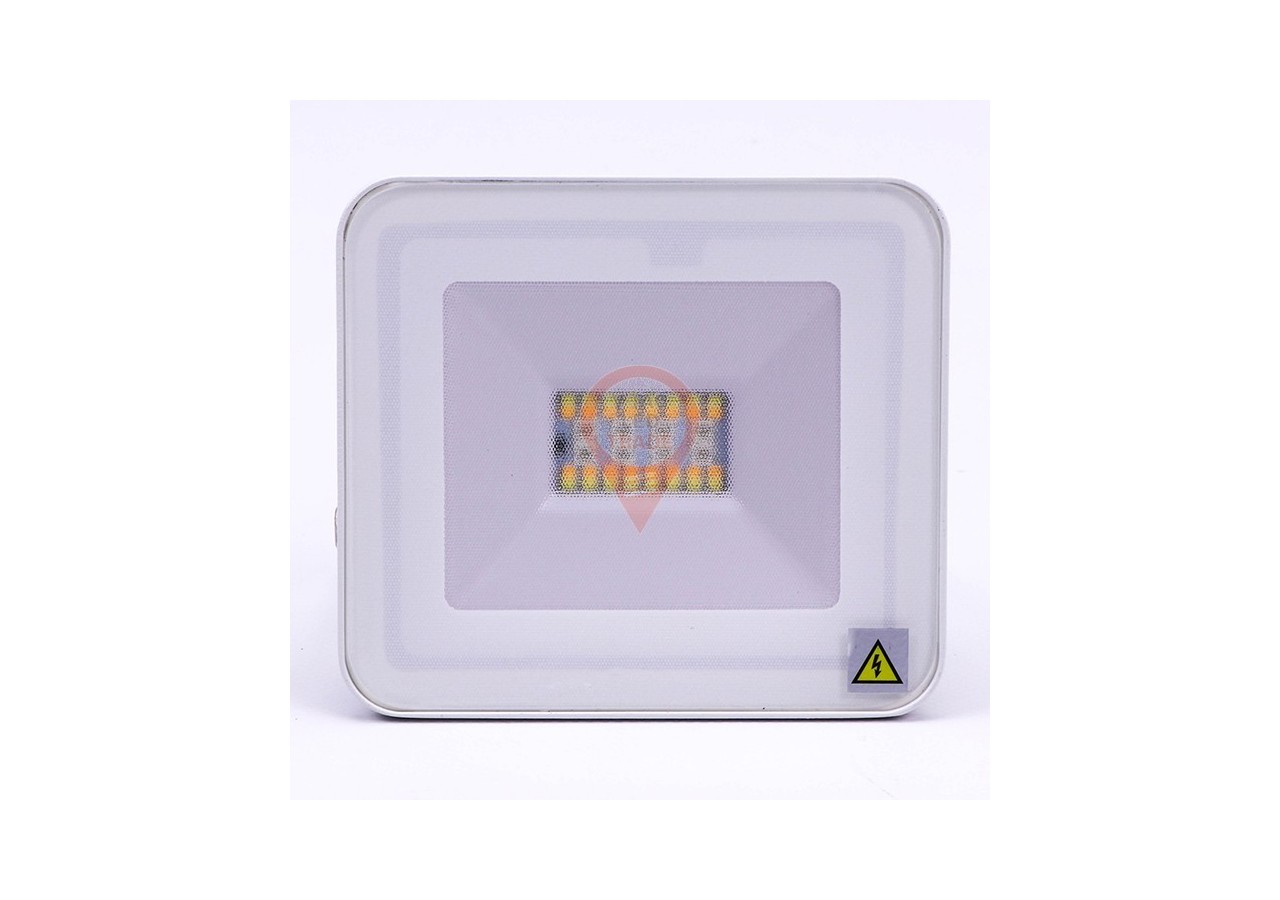 Projecteur LED 20W Bluetooth Jonction Interne Corps Blanc RGB + Blanc