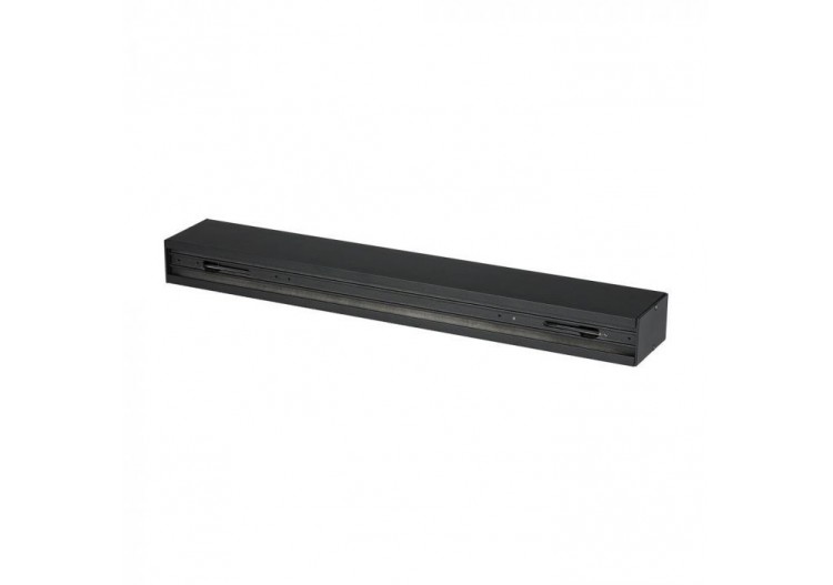 Rail de rail encastrable en aluminium noir 0,5 m