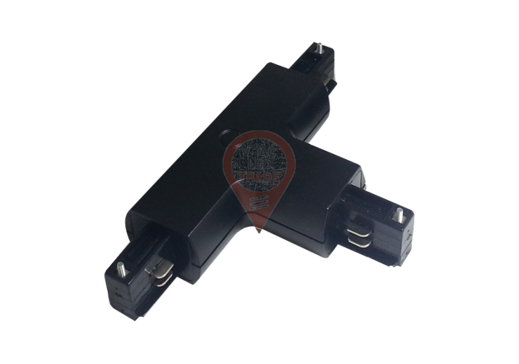 Connecteur d'éclairage sur rail 4T noir