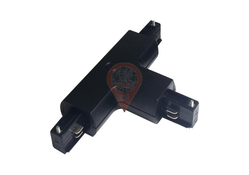 Connecteur d'éclairage sur rail 4T noir