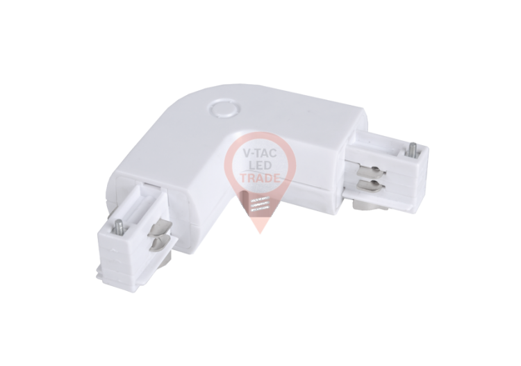 Connecteur d'éclairage sur rail 4T blanc