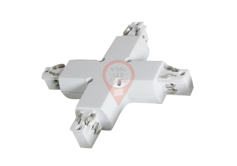 4X connecteur d'éclairage sur rail blanc