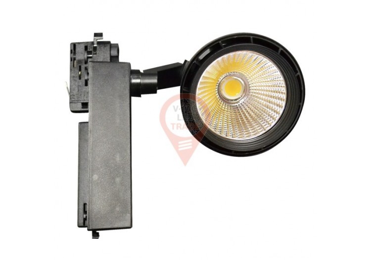 Luminaire sur Rail LED 33W Corps Noir Blanc