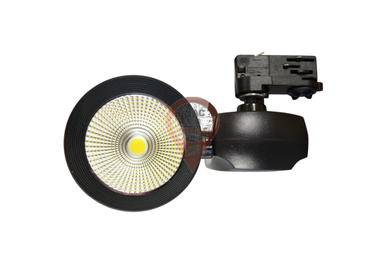 Rail d'éclairage LED Euro 40 W COB - Corps Noir Blanc