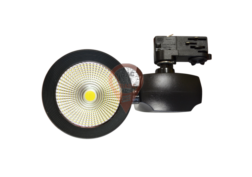 Rail d'éclairage LED Euro 40 W COB - Corps Noir Blanc