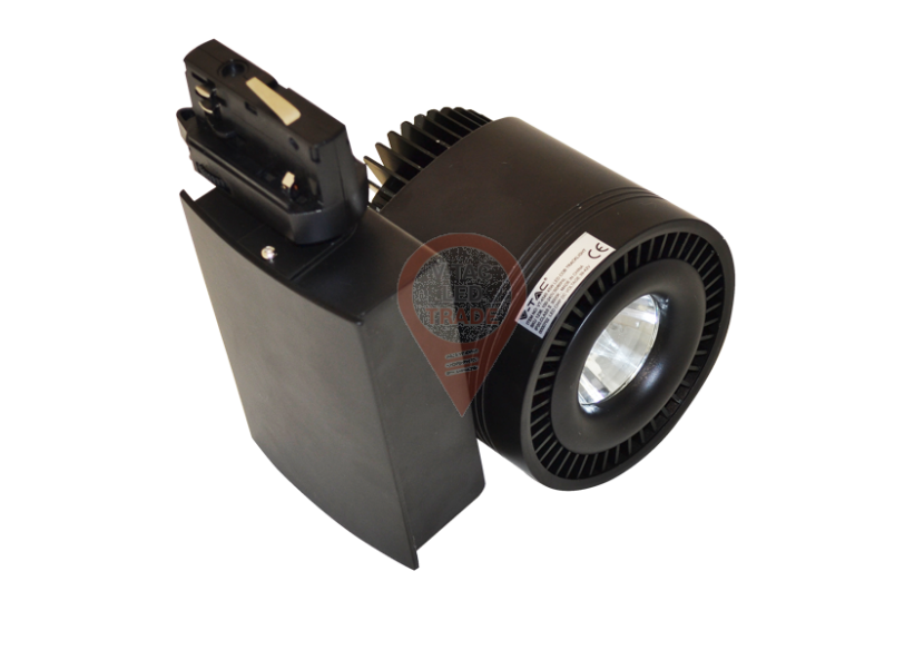 Éclairage sur Rail LED COB 33W Corps Noir Blanc