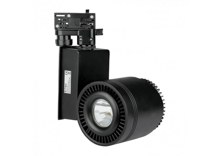 Luminaire sur Rail LED 45W CRI95 Corps Noir Blanc