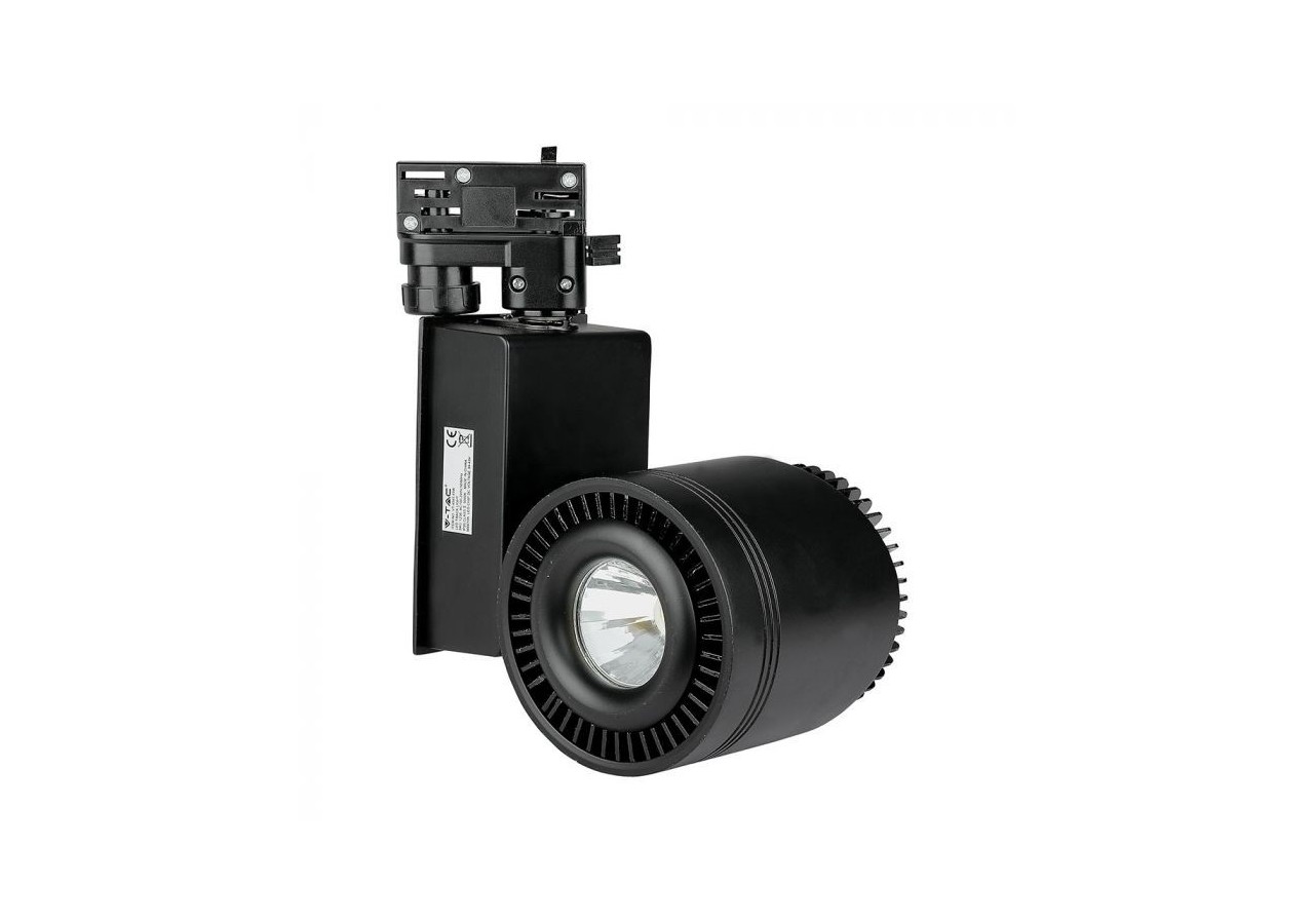 Luminaire sur Rail LED 45W CRI95 Corps Noir Blanc
