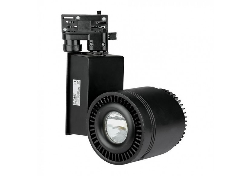 Luminaire sur Rail LED 45W CRI95 Corps Noir Blanc