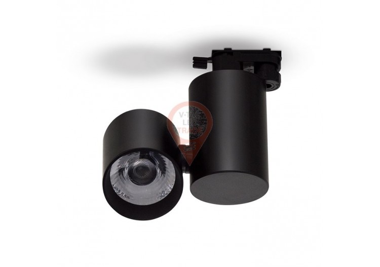 Luminaire sur Rail LED 15W Corps Noir Blanc