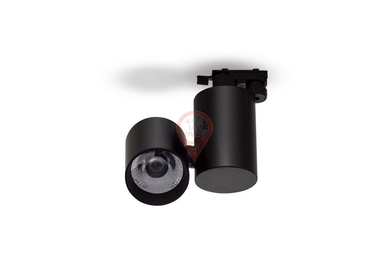 Luminaire sur Rail LED 15W Corps Noir Blanc