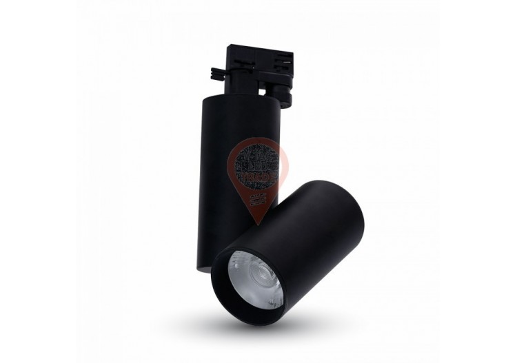 Luminaire sur Rail LED 30W Corps Noir Blanc