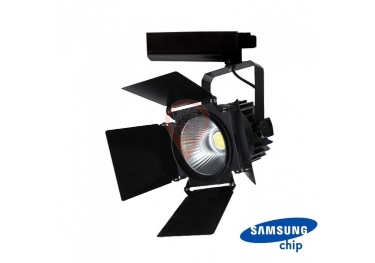 Spot LED sur Rail 33W SAMSUNG CHIP Corps Noir 5000K