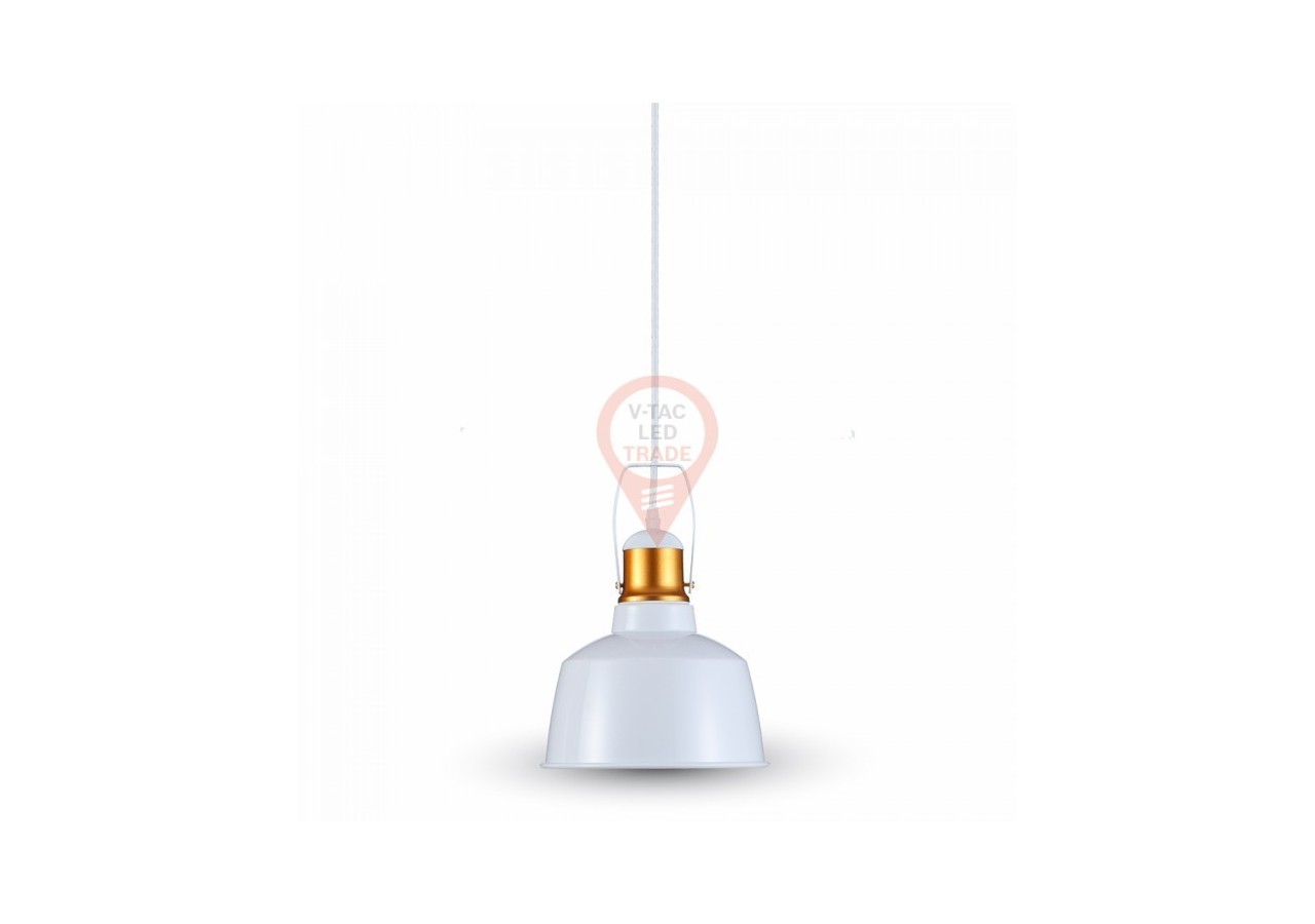 Suspension avec abat-jour en aluminium blanc