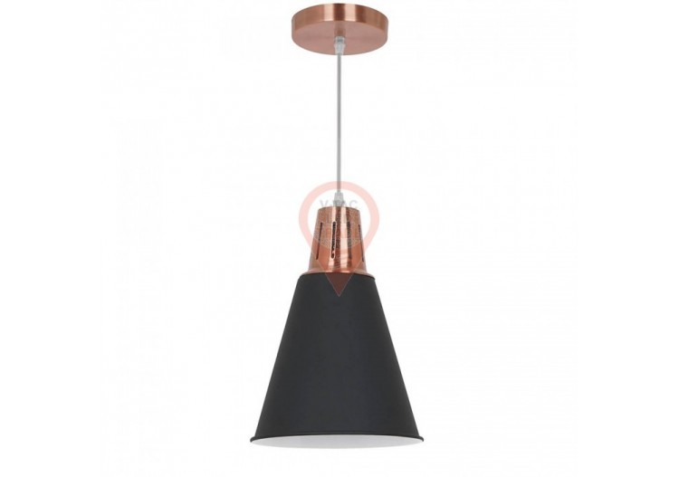 Suspension Moderne Rouge Cuivre Sable Noir Ø220