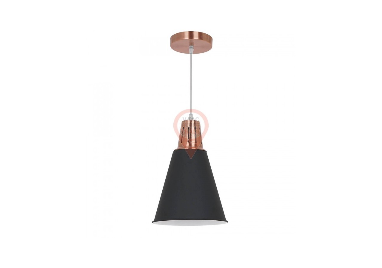 Suspension Moderne Rouge Cuivre Sable Noir Ø220