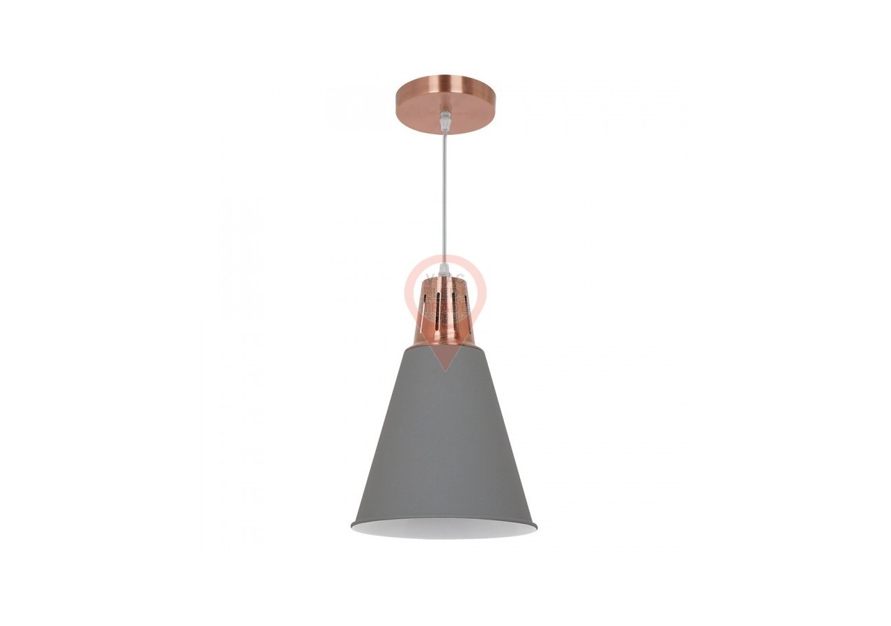 Suspension Moderne Cuivre Rouge Gris Sable Ø220
