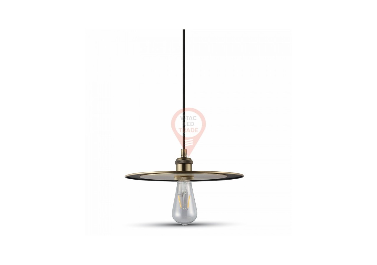 Suspension en métal doré mat