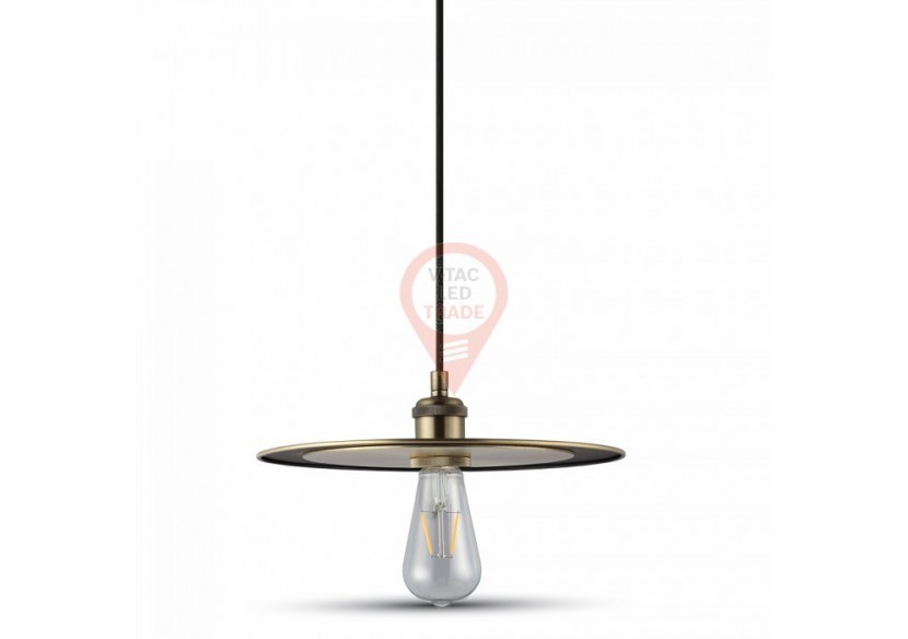 Suspension en métal doré mat