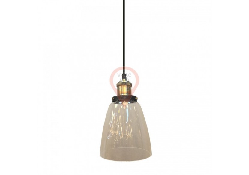 Suspension Vintage en Verre Transparent Ø140