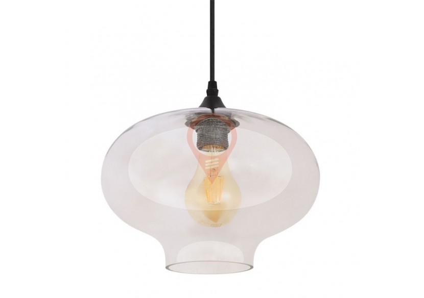 Suspension Globe Artistique Verre Transparent Ф280mm