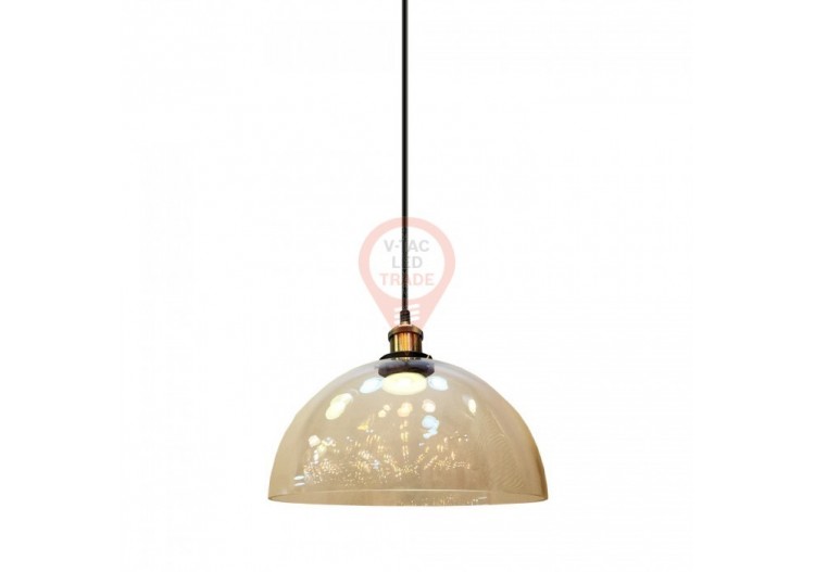 Suspension Vintage en Verre Transparent Ø300