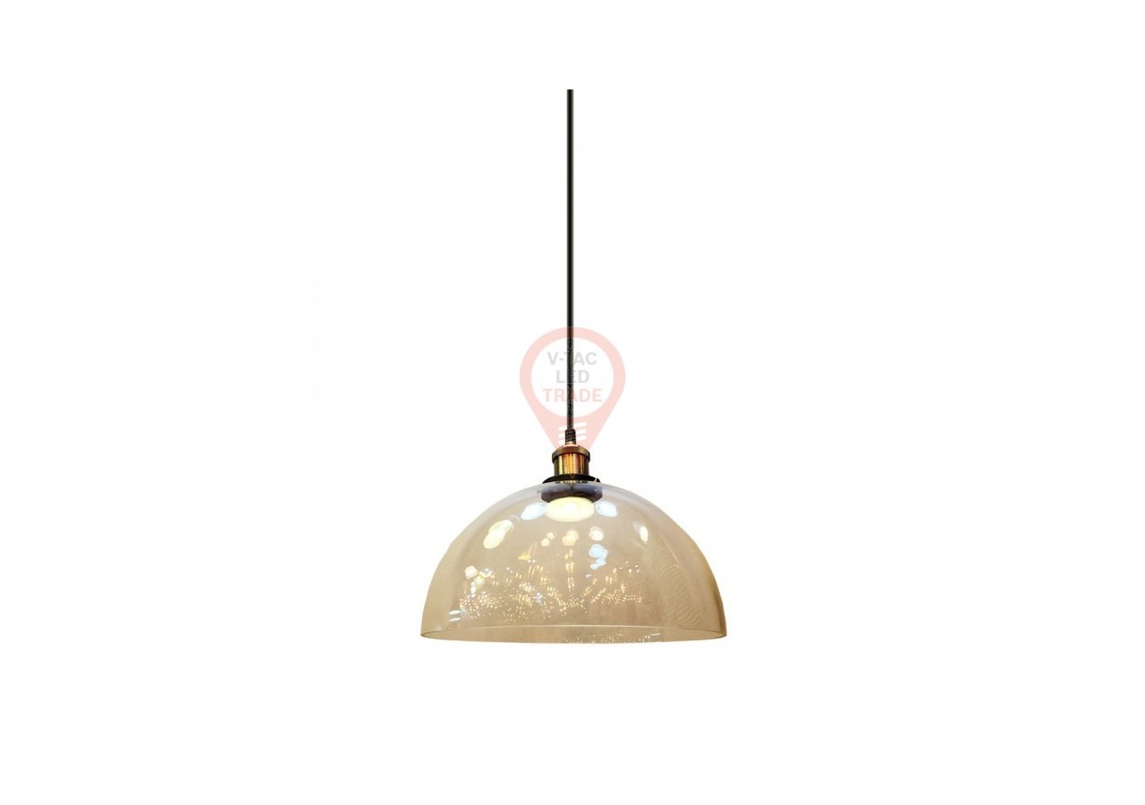 Suspension Vintage en Verre Transparent Ø300