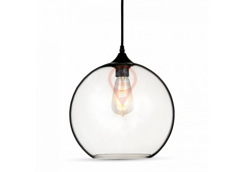 Suspension Globe Verre Transparent Ф300mm