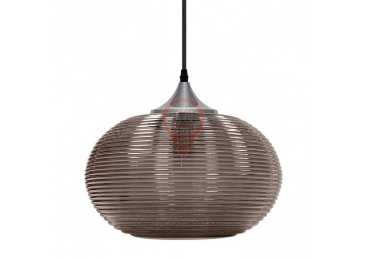 Lampe à suspension en verre noir taille diamant transparent Ф350mm