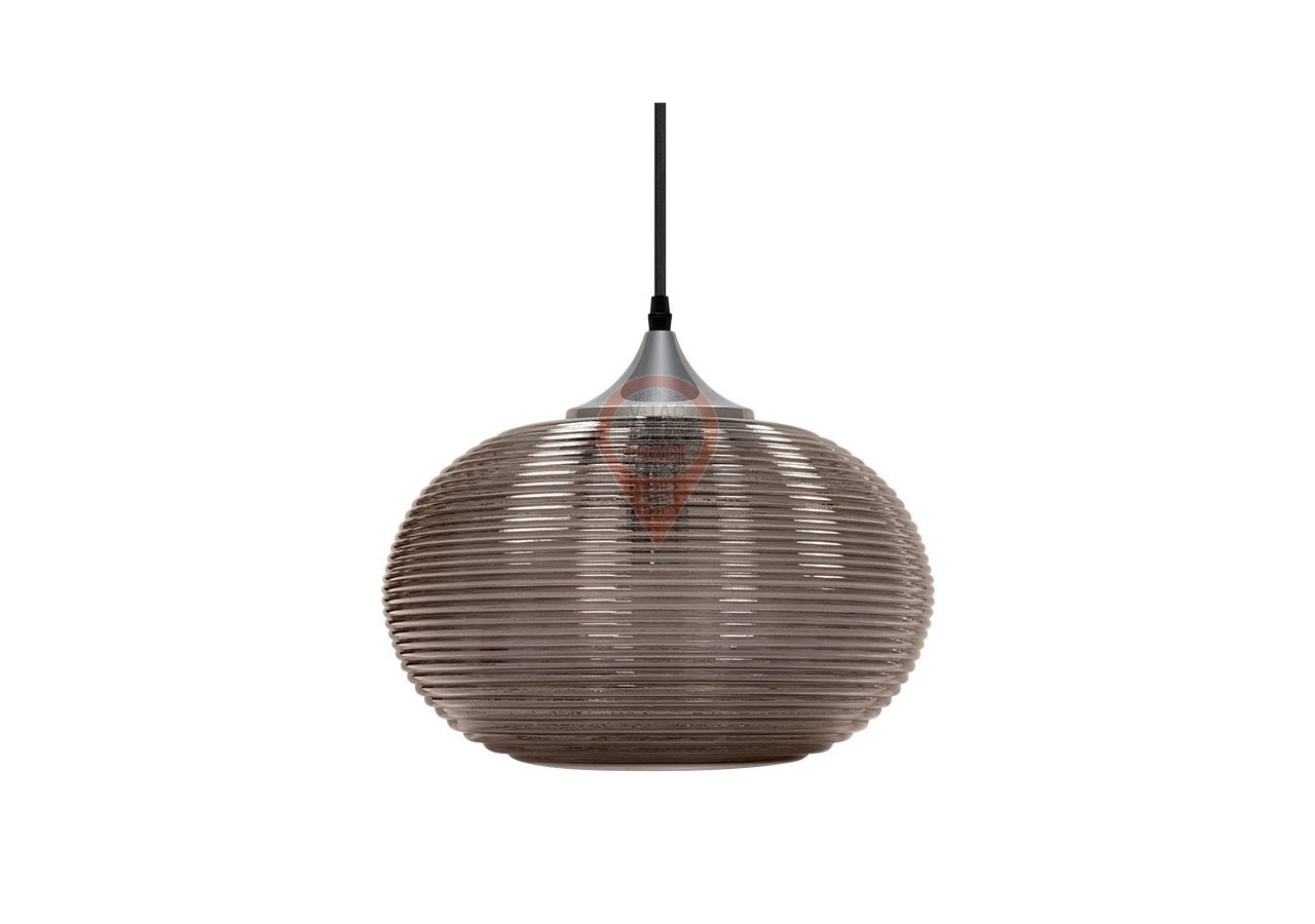 Lampe à suspension en verre noir taille diamant transparent Ф350mm