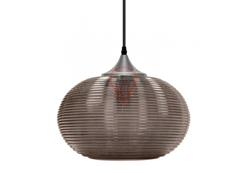 Lampe à suspension en verre noir taille diamant transparent Ф350mm