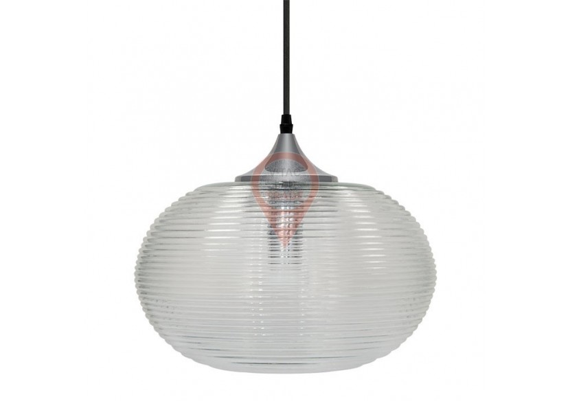 Luminaire suspendu en verre taillé au diamant transparent Ф350mm