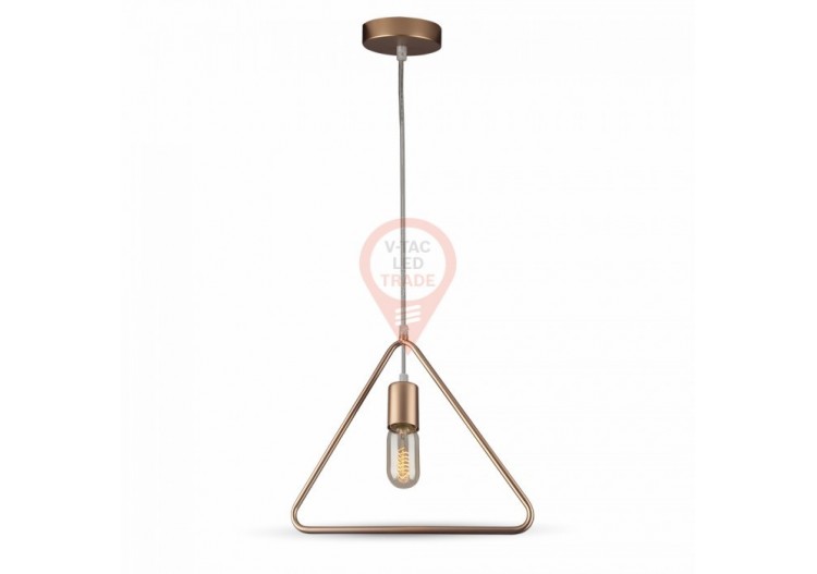 Suspension Géométrique Champagne Or Triangle Simple