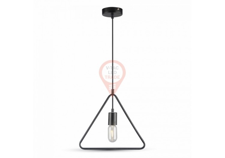 Suspension Géométrique Noir Mat Simple Triangle