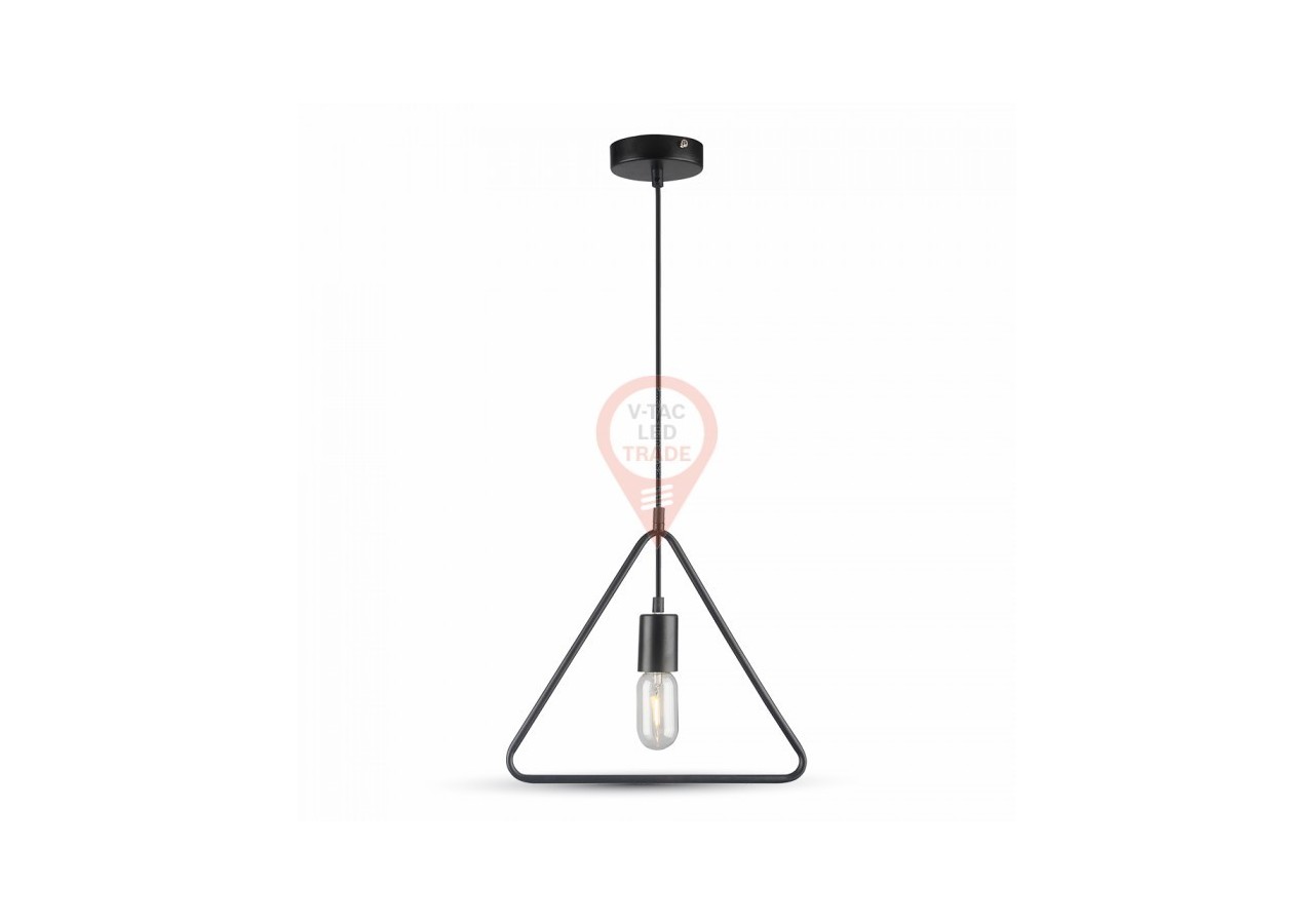 Suspension Géométrique Noir Mat Simple Triangle