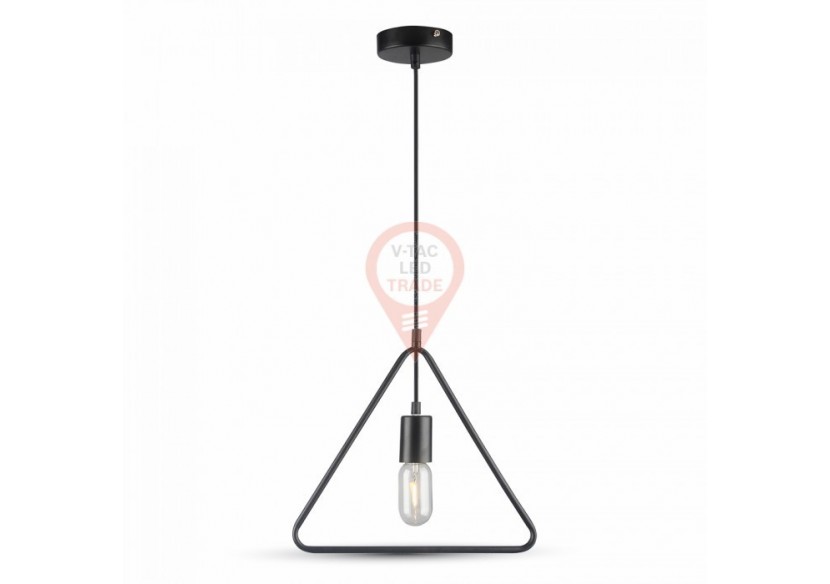 Suspension Géométrique Noir Mat Simple Triangle