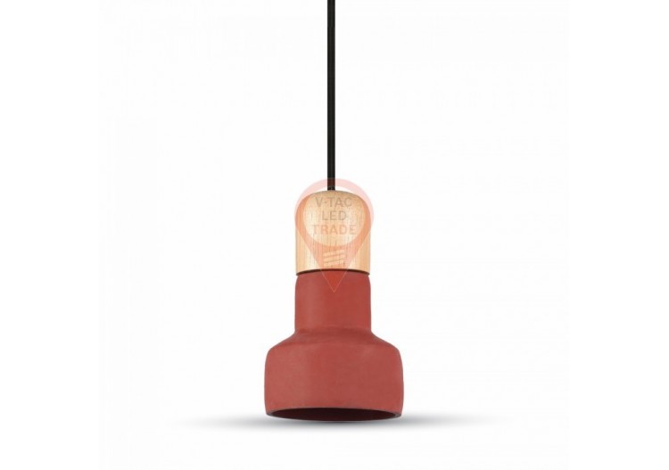 Suspension Béton Rouge