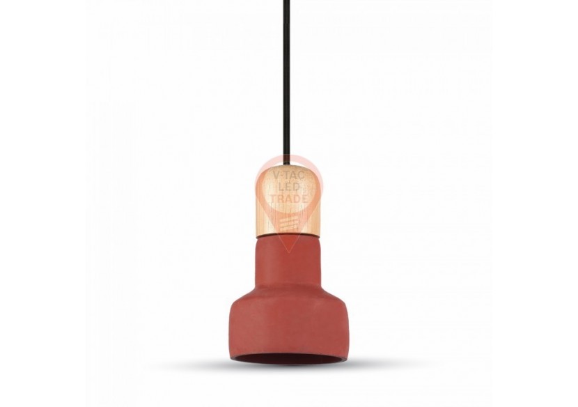 Suspension Béton Rouge