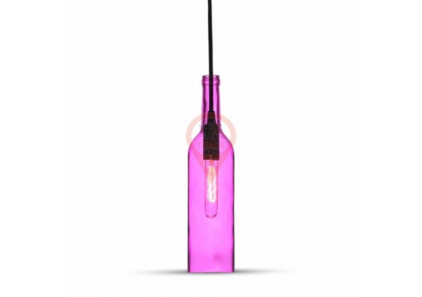 Lampe à Suspension Bouteille Rose