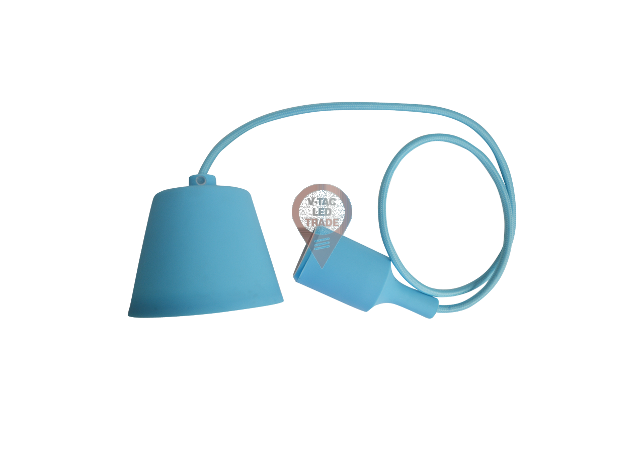 Support de suspension E27, corps bleu clair