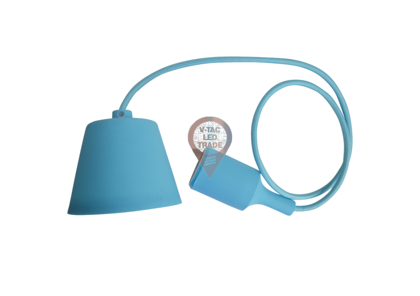 Support de suspension E27, corps bleu clair