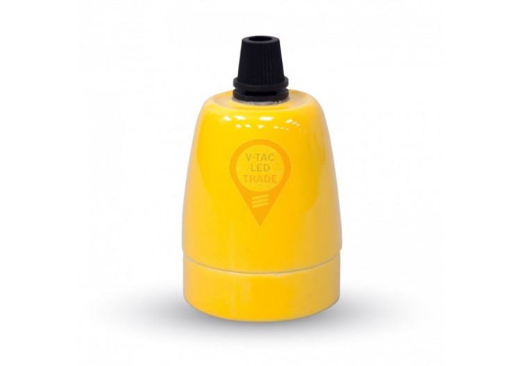 Douille En Porcelaine Jaune