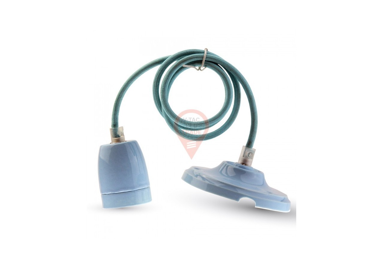 Lampe à Suspension en Porcelaine Bleu