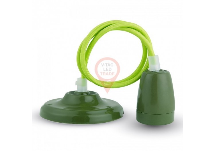 Lampe à Suspension en Porcelaine Verte