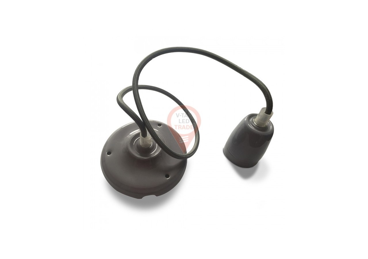 Lampe à Suspension en Porcelaine Grise