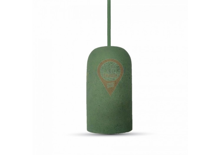 Lampe à Suspension en Béton Verte