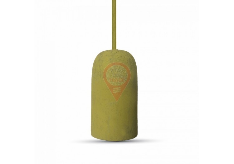 Lampe à suspension en béton jaune